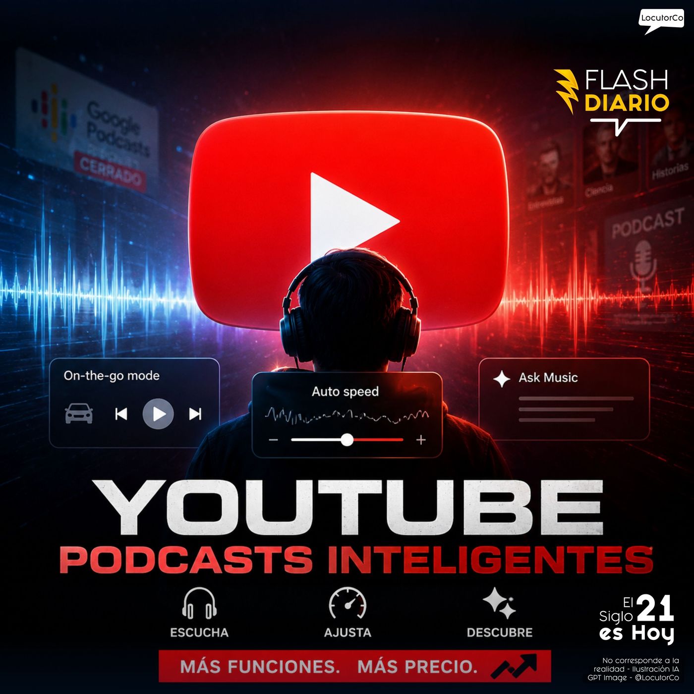 Google convierte YouTube en app de podcasts