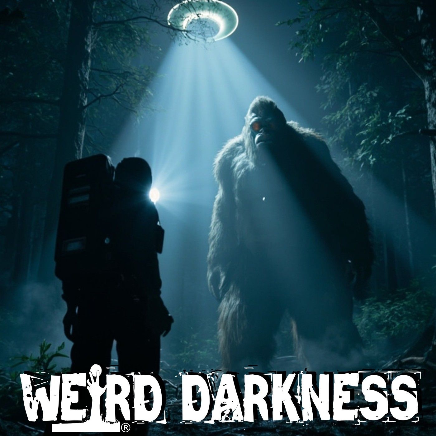 Extraterrestrial Sasquatch: Glowing-Eyed Bigfoot Creatures Emerged From a UFO Extraterrestrial Sasquatch: Glowing-Eyed Bigfoot Creatures Emerged From a UFO