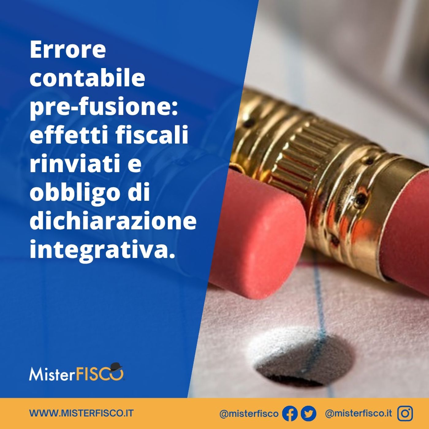 Errore contabile pre-fusione: effetti fiscali rinviati e obbligo di dichiarazione integrativa episode artwork