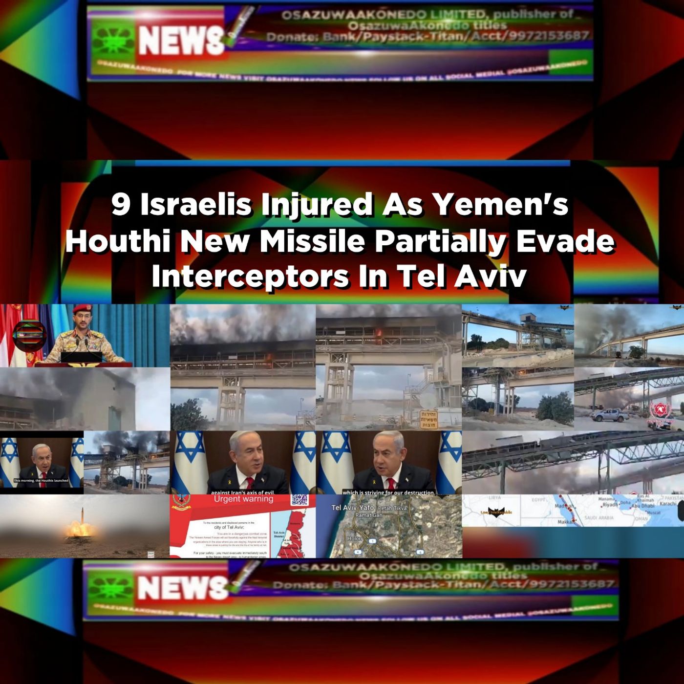 9 Israelis Injured As Yemen's Houthi New Missile Partially Evade Interceptors In Tel Aviv ~ OsazuwaAkonedo episode artwork