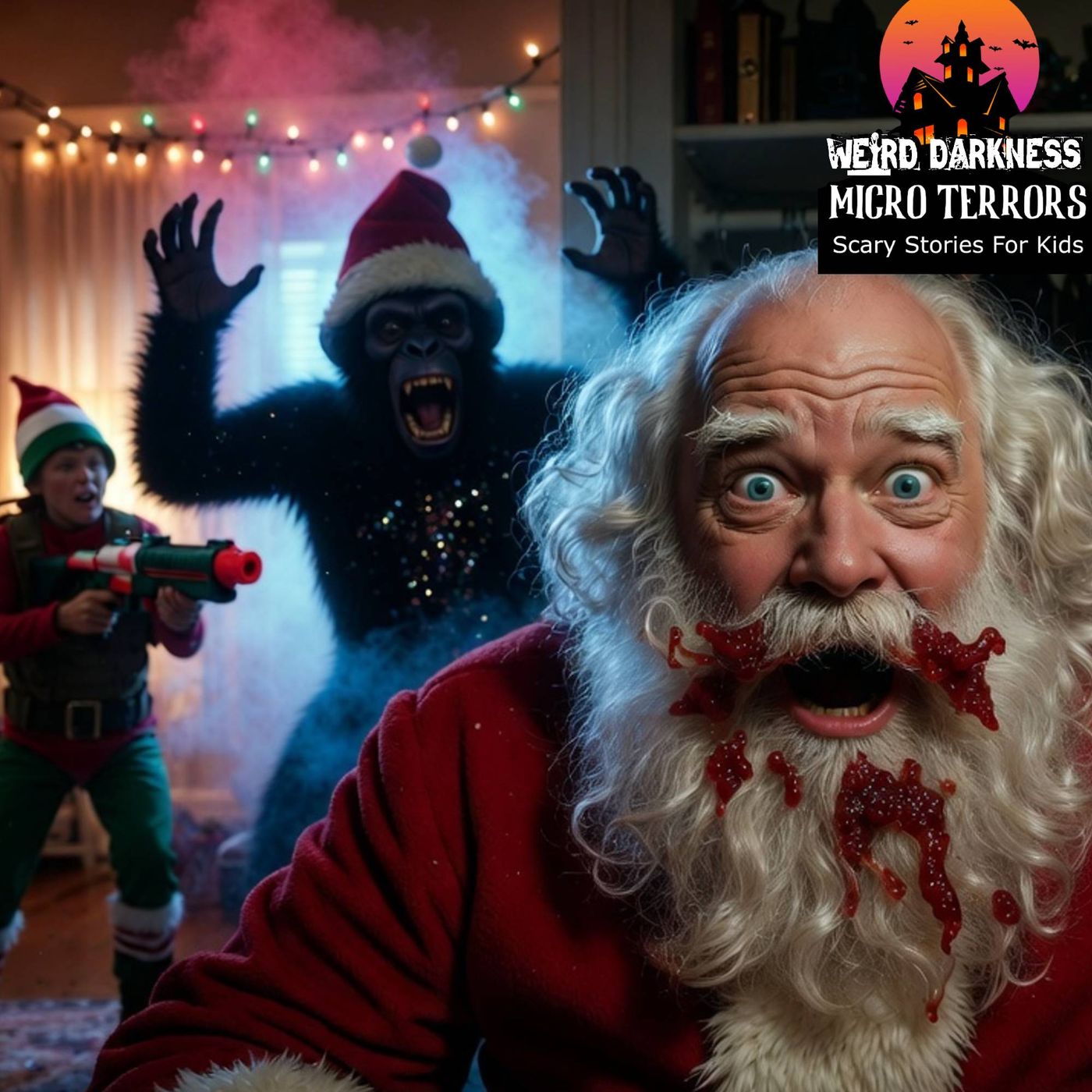 Santa Was Cornered by a Helper Monkey, The Elves Had to Rescue Him