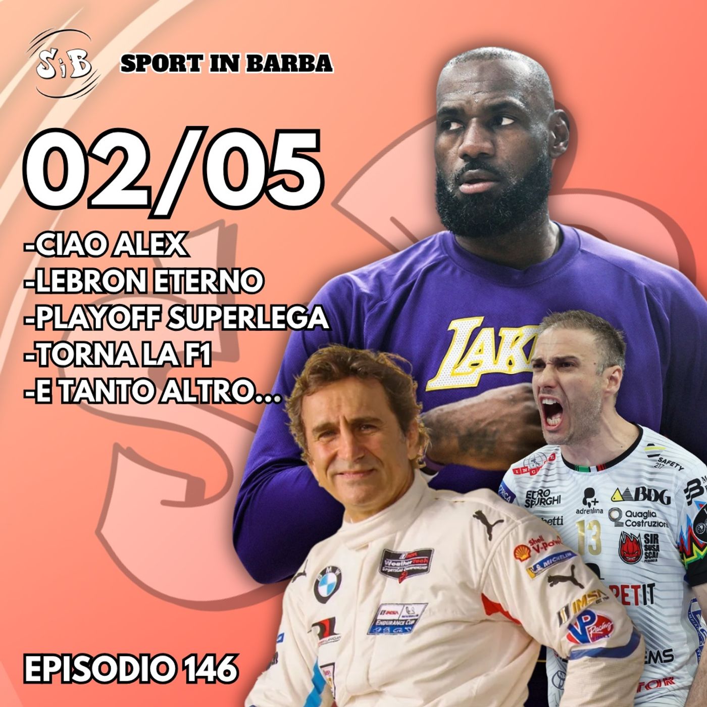 Episodio 146: CIAO ALEX; LEBRON eterno; Playoff SUPERLEGA; torna la F1; e tanto altro... episode artwork