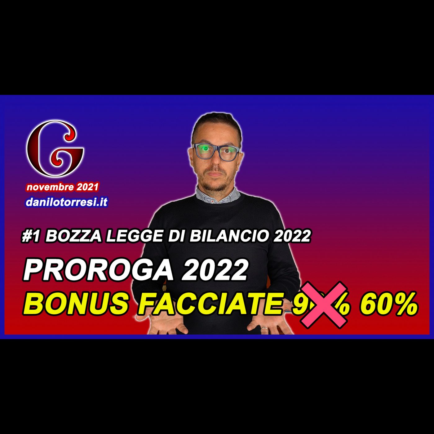 Proroga 2022 BONUS FACCIATE 60 per cento - #1 bozza Legge di Bilancio 2022 episode artwork