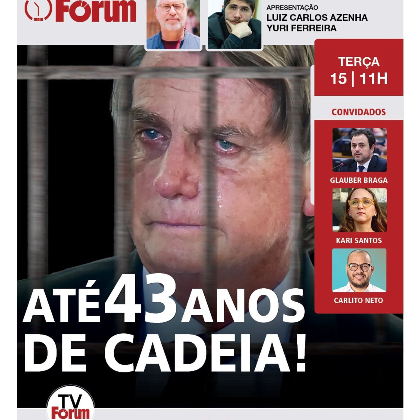 Se depender da PGR, Jair Bolsonaro pode morrer na prisão | Fórum Onze e Meia | 15.07.25 episode artwork