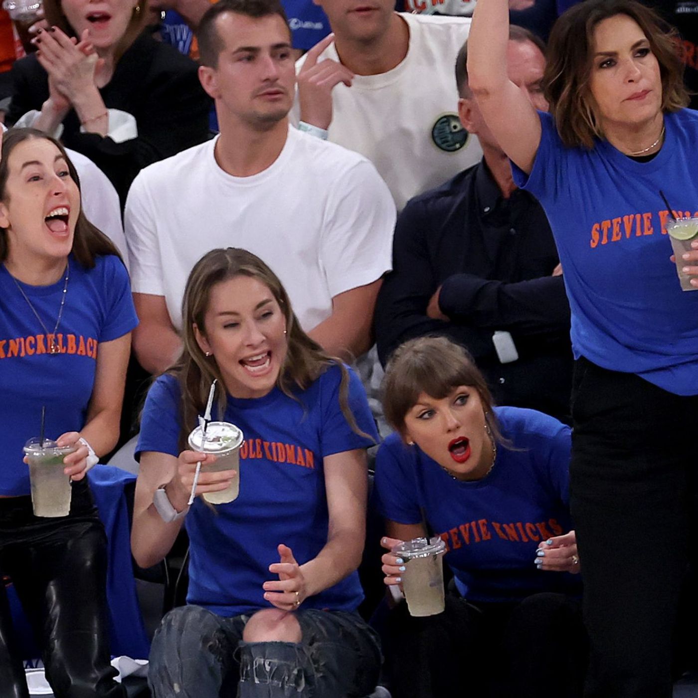 Watch Taylor Swift and Haim celebrate as they attend Knicks vs Spurs NBA final episode artwork