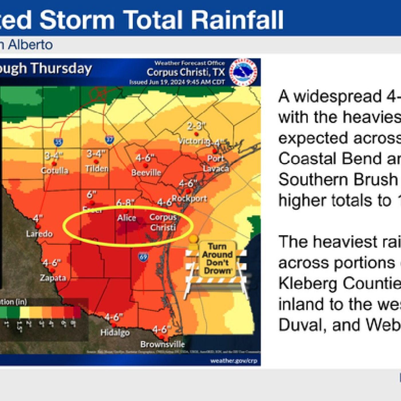 6/19/24:Record Heat materializes over New England. Tropical Storm to dump 4 to 15 inches of rain in Texas etc!