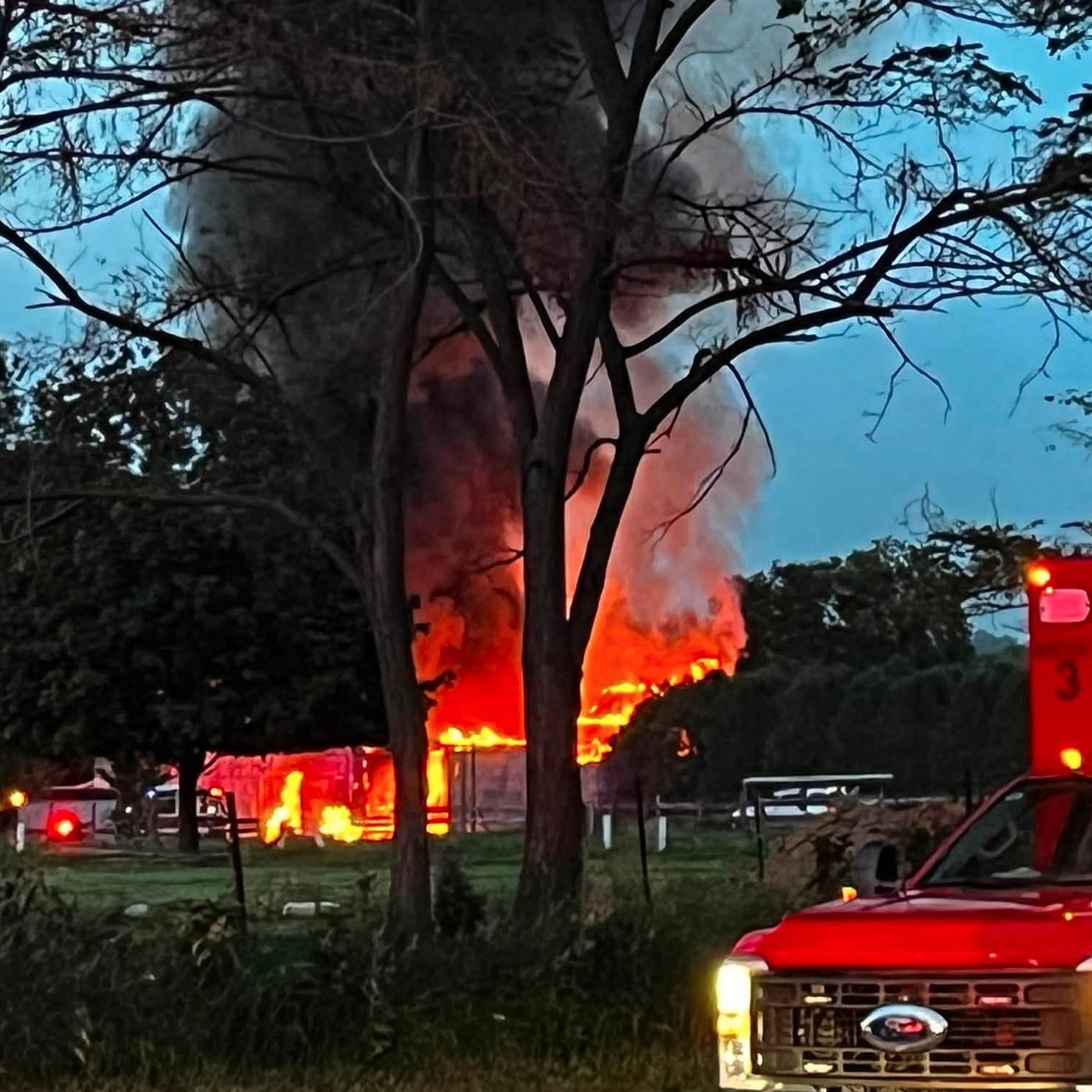 Large fire in Plano area destroys 2 farm buildings episode artwork