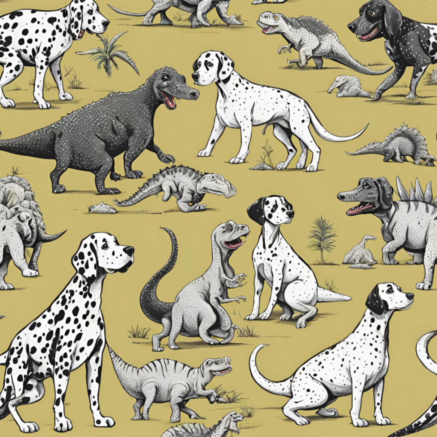 Los dálmatas y los dinosaurios