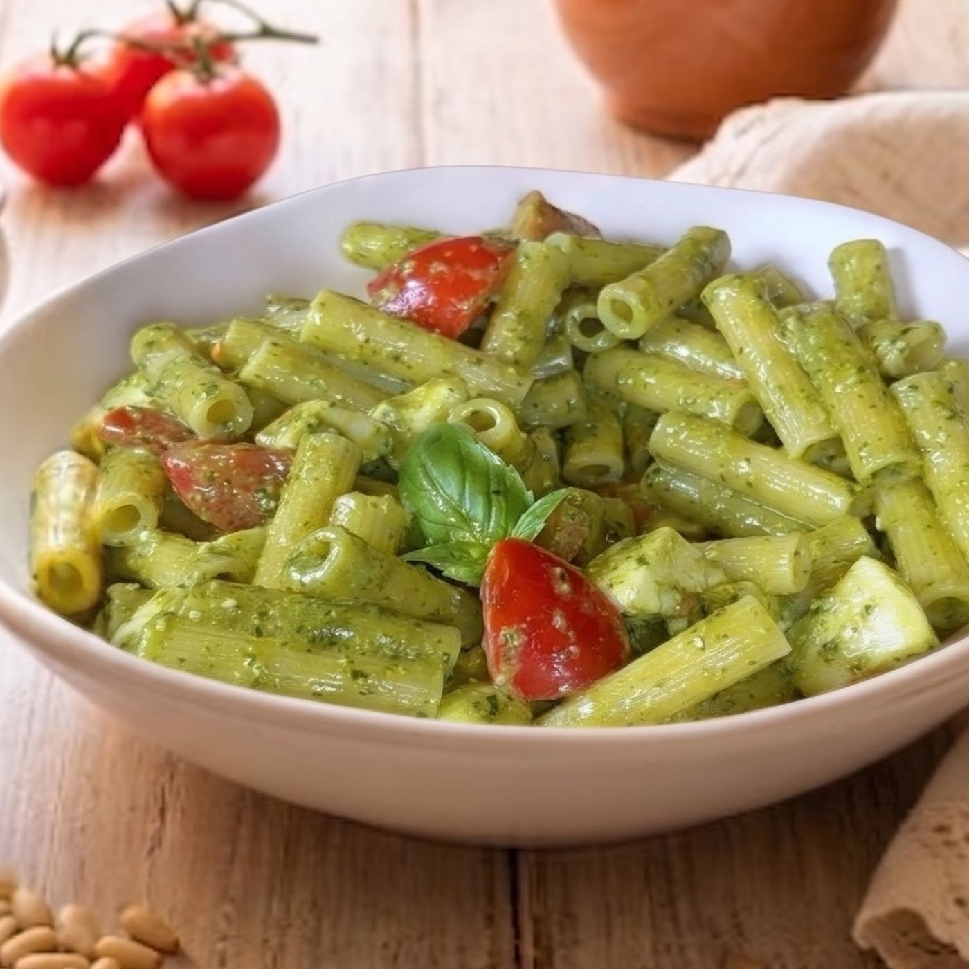 Pasta fredda con pesto mozzarella e pomodoro: la ricetta facile, fresca e profumata episode artwork