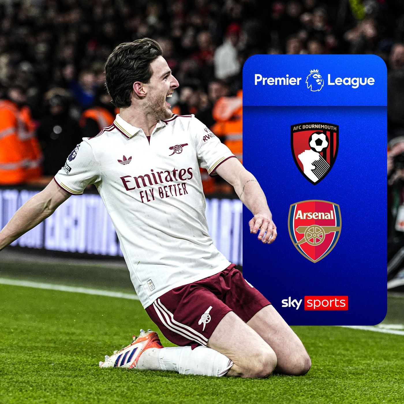 Rice double sends Arsenal six points clear after cracker at Bournemouth