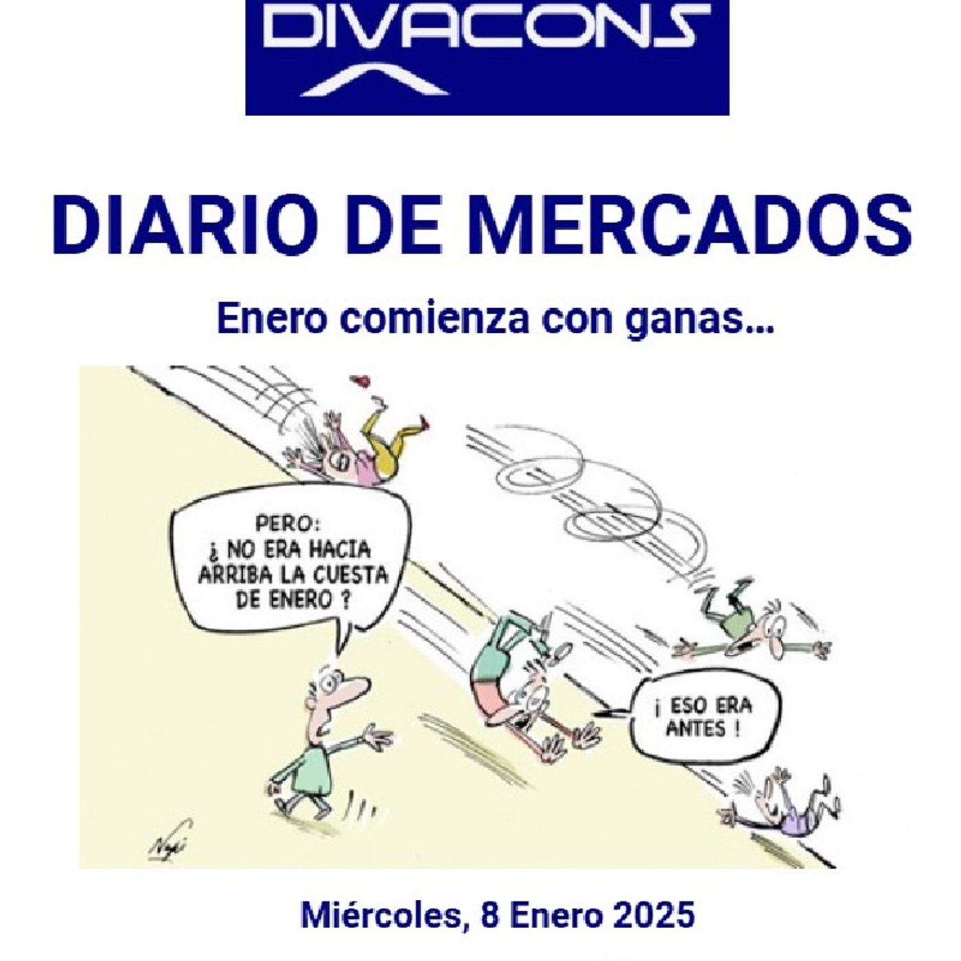 PODCAST en abierto DIARIO DE MERCADOS Miércoles 8 Enero 2025 episode artwork