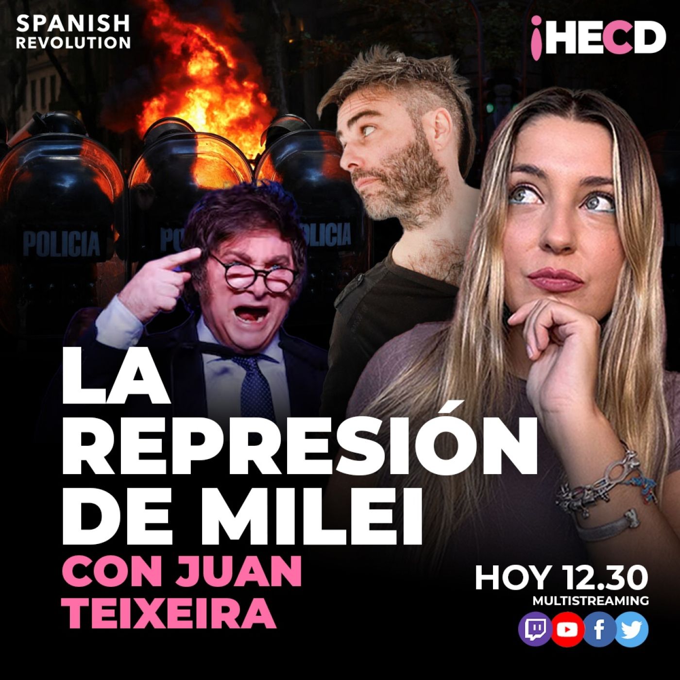 HECD! 527 Marina Lobo- Jueves: La enésima versión de Mazón+Represión en Argentina+ Noticias climáticas con Juan Teixeira