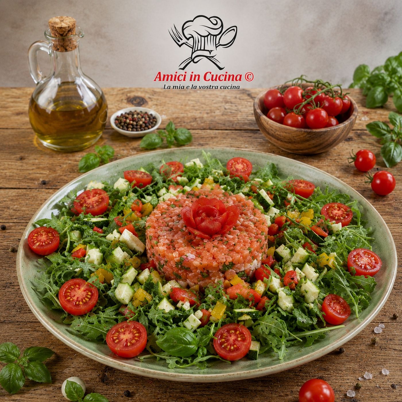 Tartare di Salmone con Peperoni e Zucchine: Antipasto Fresco, Leggero e Facile episode artwork