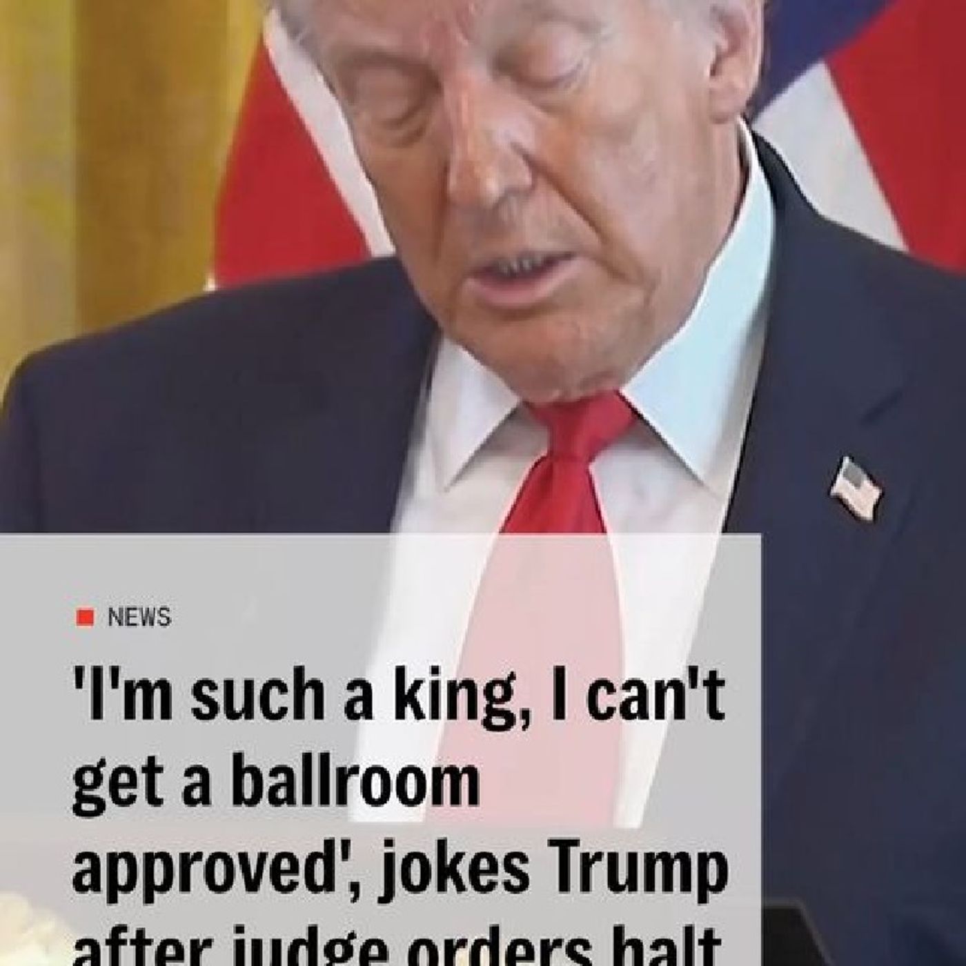 I'm such a king, I can't get a ballroom approved," President Donald Trump joked at an Easter lunch at the White House on Wednesday. It came episode artwork