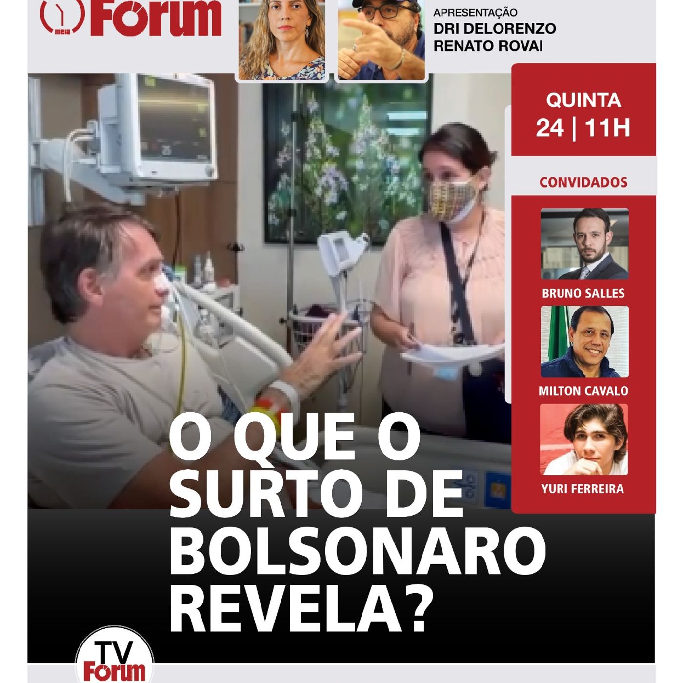 Bolsonaro intimado na UTI | Governo Lula acaba com esquema no INSS | Fórum Onze e Meia | 24.04.25 episode artwork