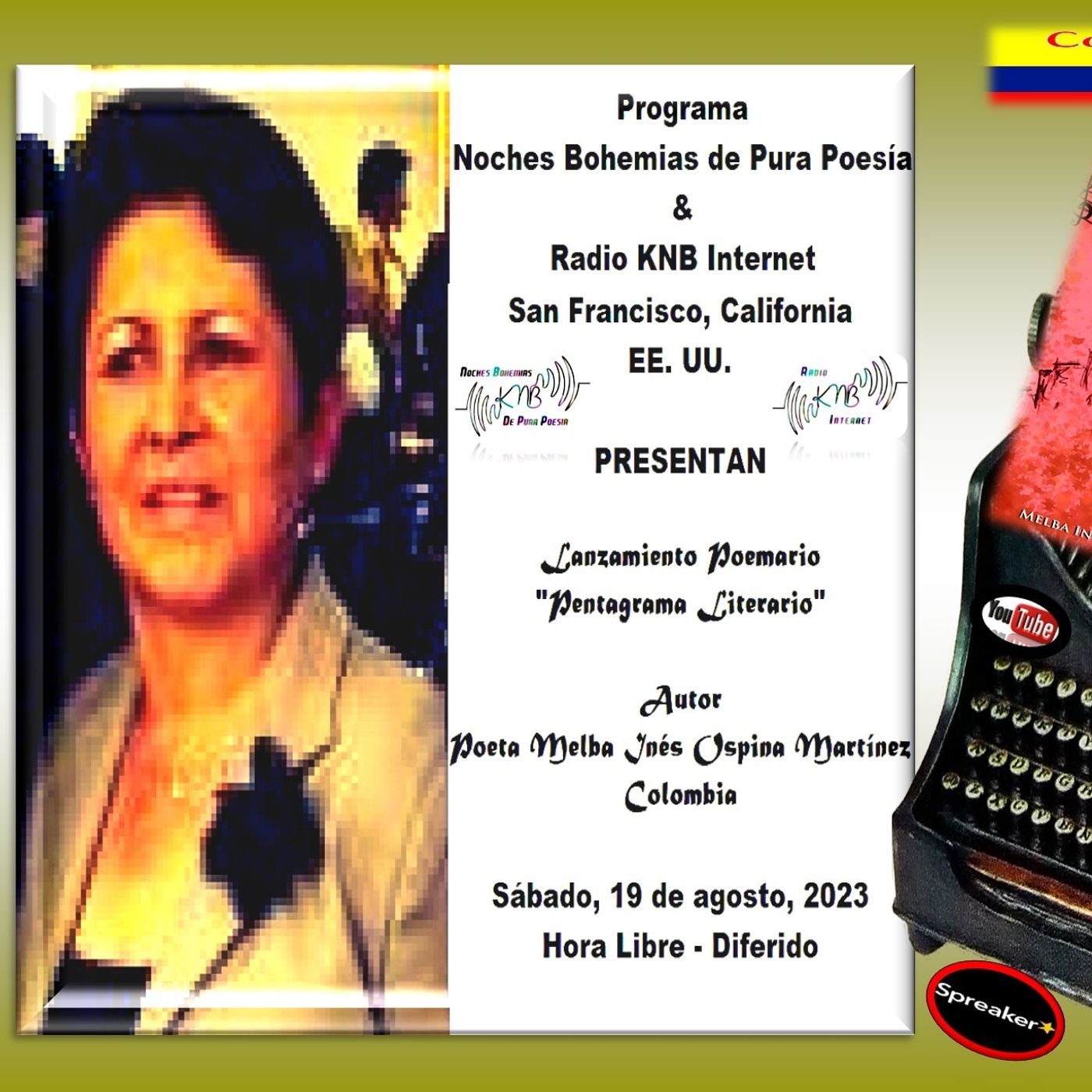 Lanzamiento poemario "Pentagrama poético" de Melba Inés Ospina Martínez*Colombia. episode artwork