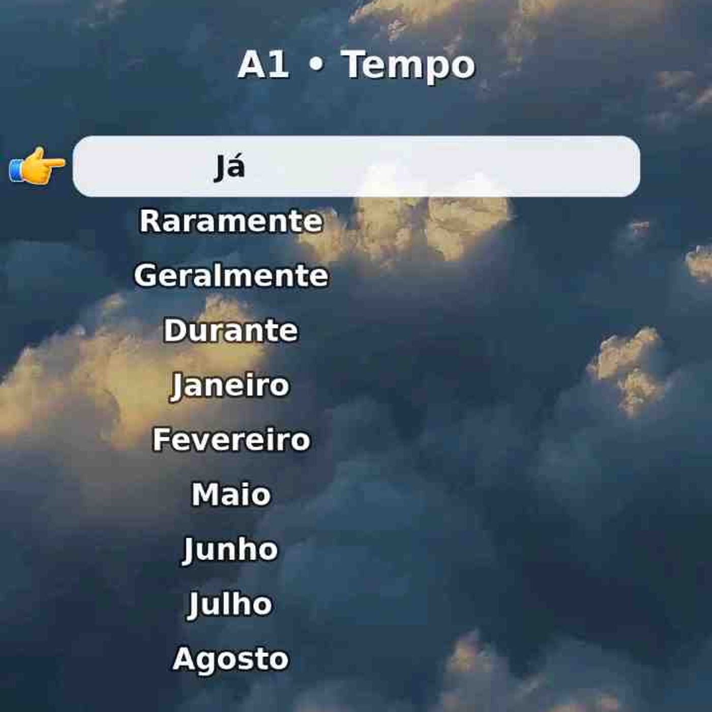 Útil em viagem_ 10 palavras sobre «tempo».