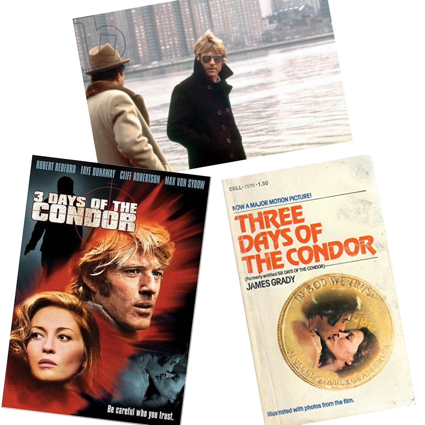 Three Days of the Condor (1975) Robert Redford, Faye Dunaway, Cliff Robertson, & Sydney Pollack