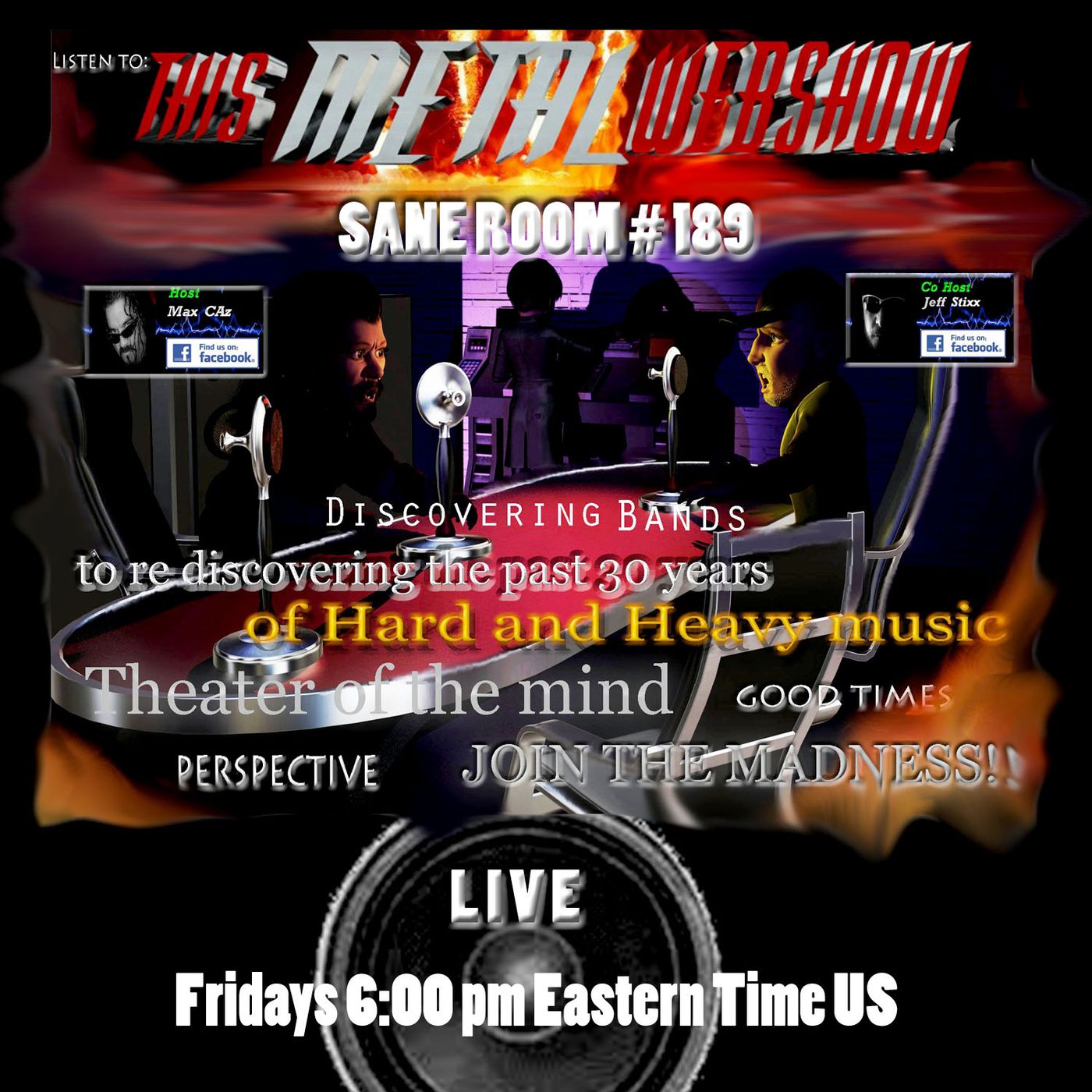 This Metal Webshow Sane Room # 189 LIVE episode artwork