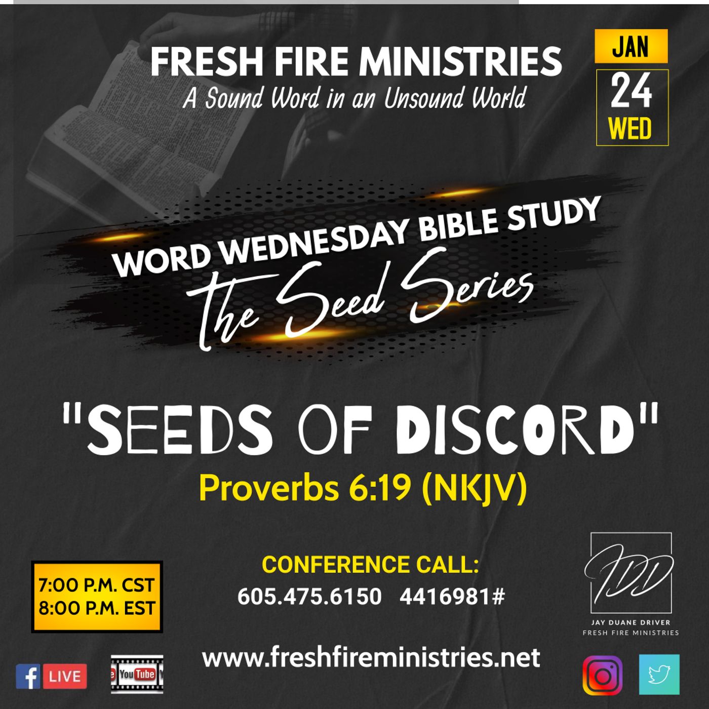 Word Wednesday Bible Study "Seeds of Discord" Proverbs 6:19 (NKJV) episode artwork