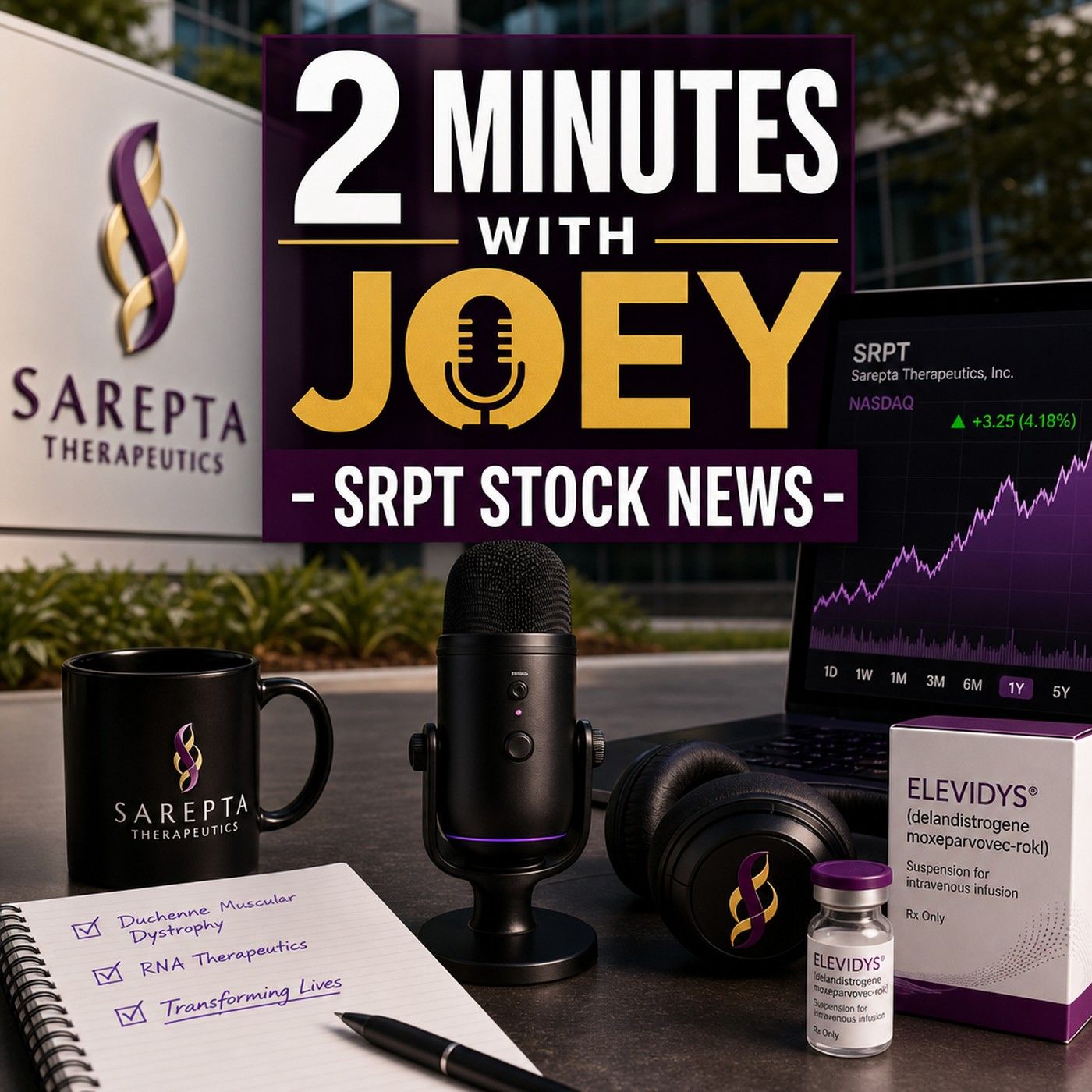 2 Minutes with Joey - SRPT Stock News podcast artwork
