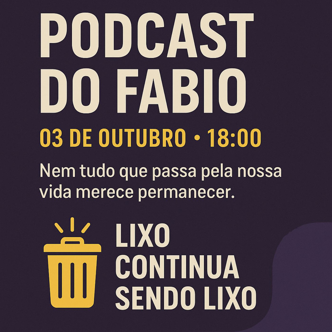 Correção do anterior … 3 de outubro de 2025