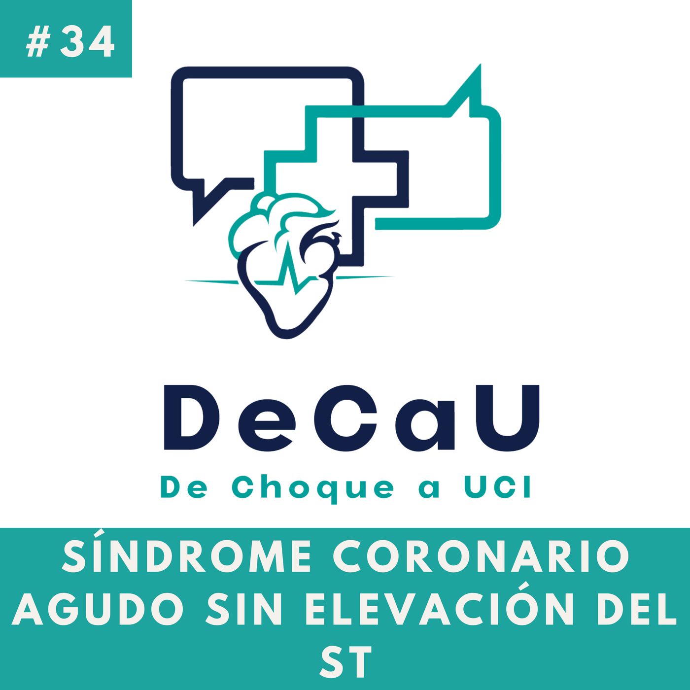 Episodio 34. Síndrome Coronario Agudo Sin Elevación del ST #AnginaInestable #IAMSEST episode artwork