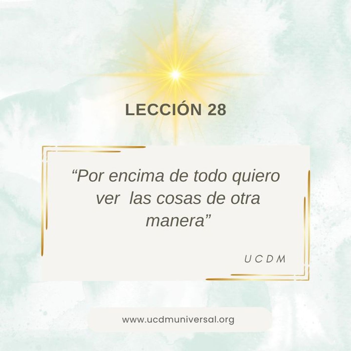 UCDM Universal LECCIÓN DEL DÍA