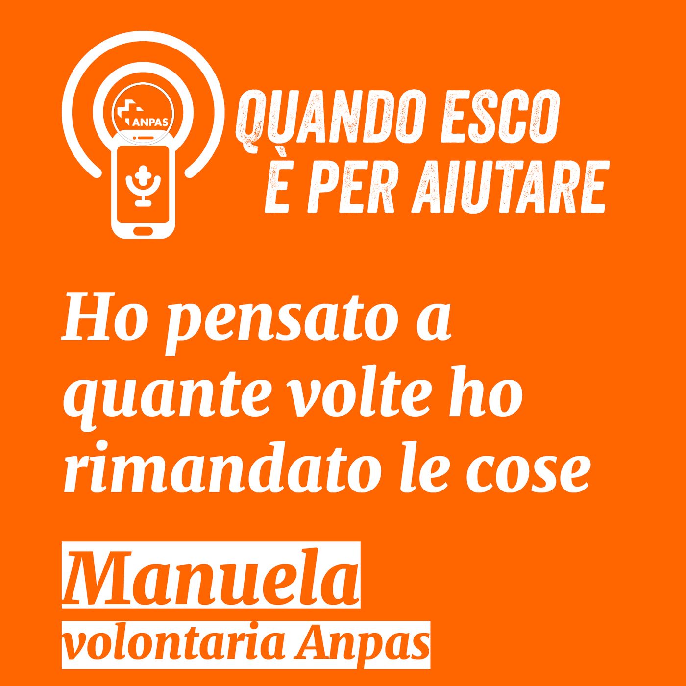 Quando esco è per aiutare