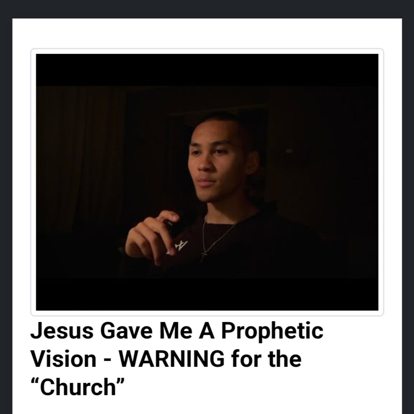 Jesus Gave Me A Prophetic Vision - WARNING for the “Church” episode artwork