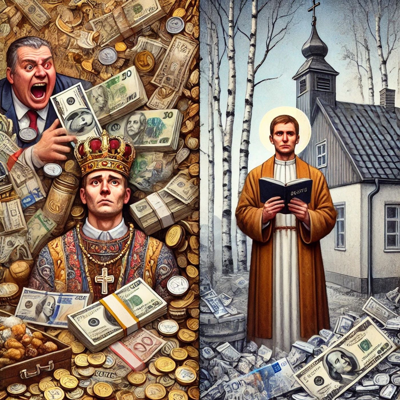 "Bogactwo gwarantuje szczęście i bezpieczeństwo, nie pozostawiając miejsca na zmartwienia czy strach." episode artwork