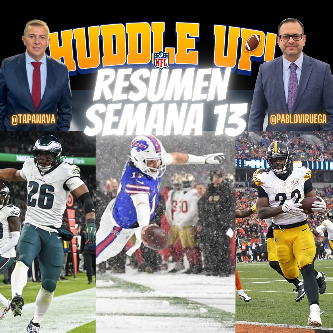 #HuddleUP Semana 13 #NFL / @TapaNava & @PabloViruega