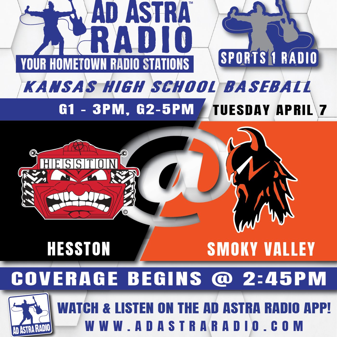 Hesston Swathers at Smoky Valley Vikings High School Baseball (Game 2-April 7, 2026) episode artwork