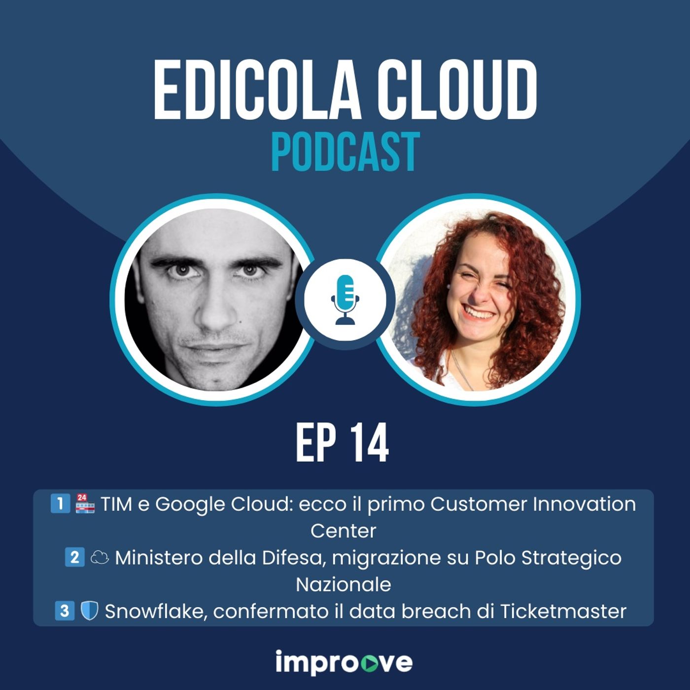 Edicola[14] Il customer innovation center di TIM e Google Cloud - Min. della Difesa, migrazione su PSN - Snowflake, confermato data breach episode artwork
