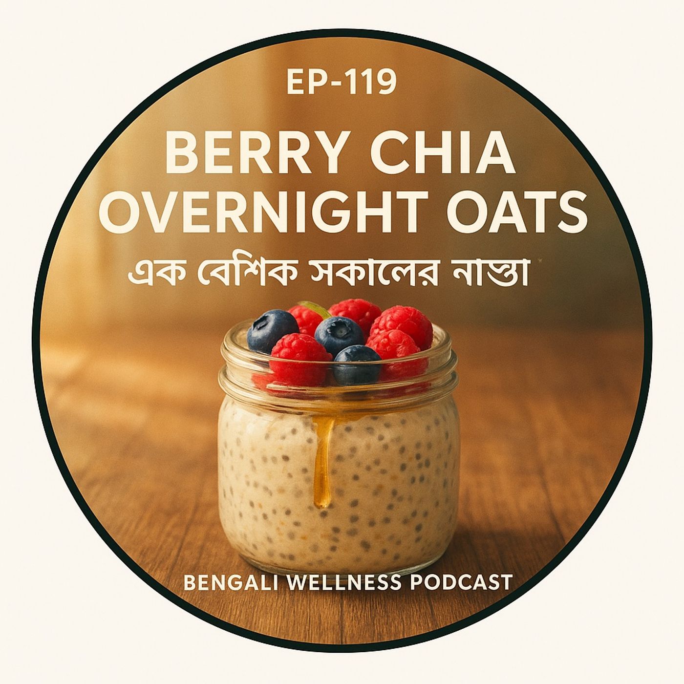 EP-119 | Berry Chia Overnight Oats: Ek Boishwik Sokal’er Nasta | বৈশ্বিক সকালের নাস্তা | Bengali Wellness Podcast episode artwork