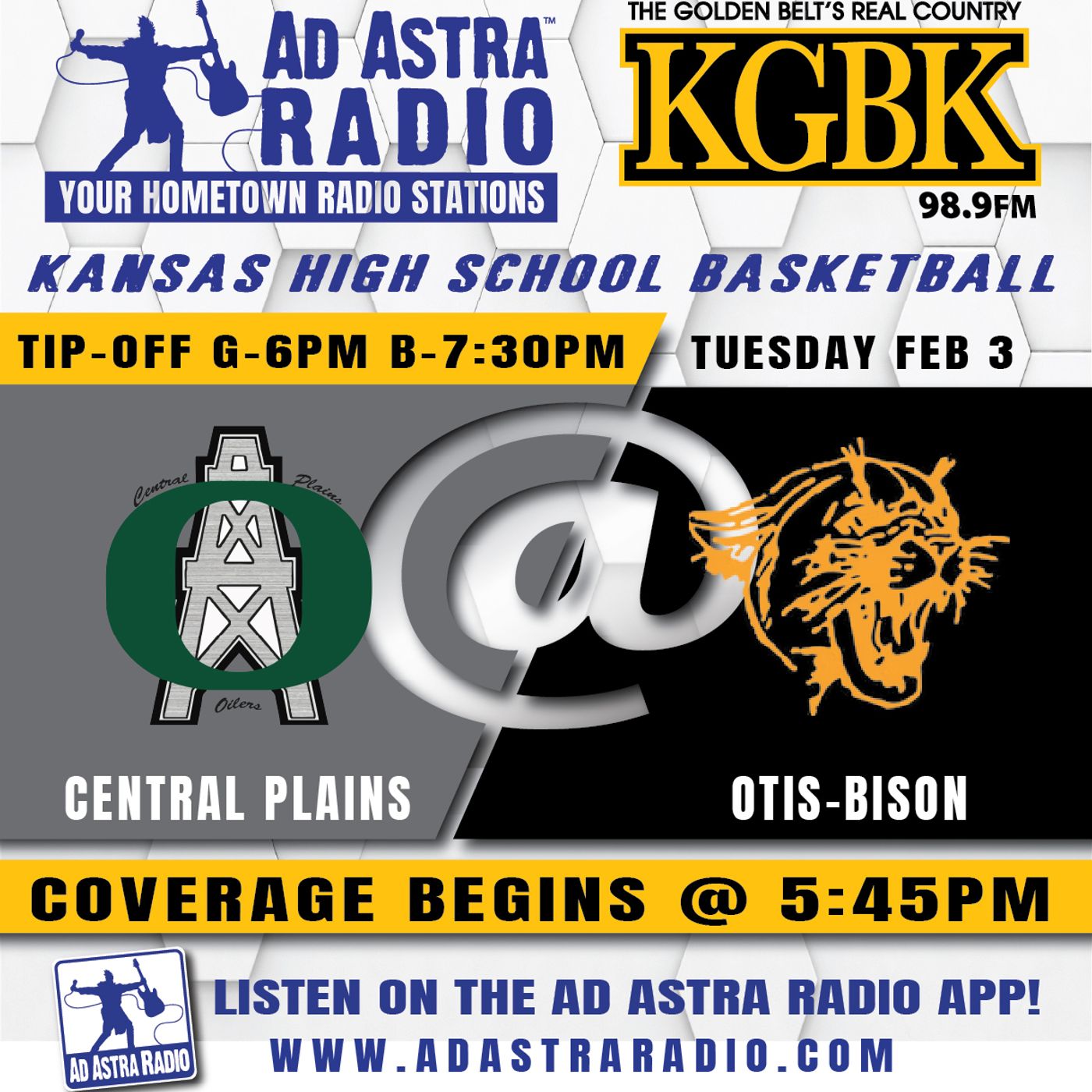 Central Plains Oilers at Otis-Bison Cougars Boys High School Basketball (February 3, 2026) episode artwork