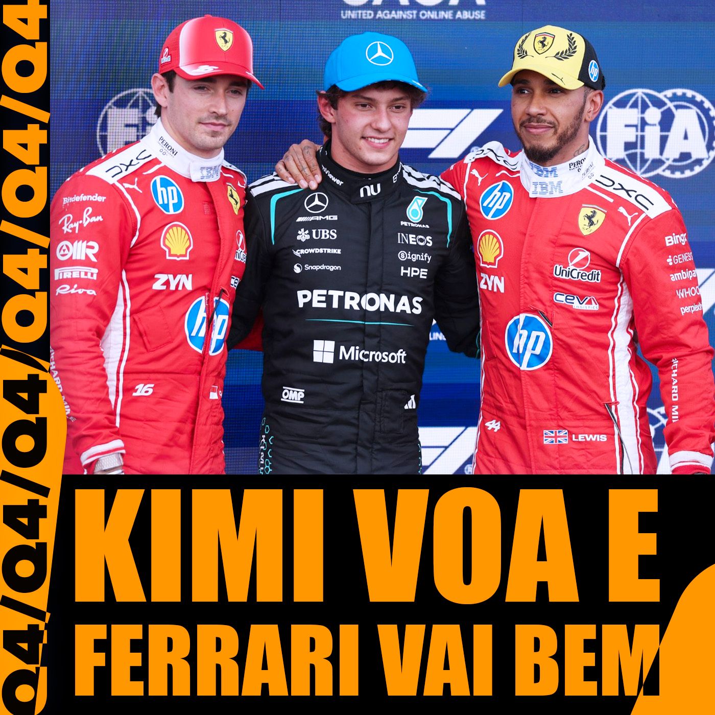 Antonelli sobra e é pole à frente das Ferraris! Russell é só 4º. Bortoleto é 11º e 'voa' contra Hulk episode artwork