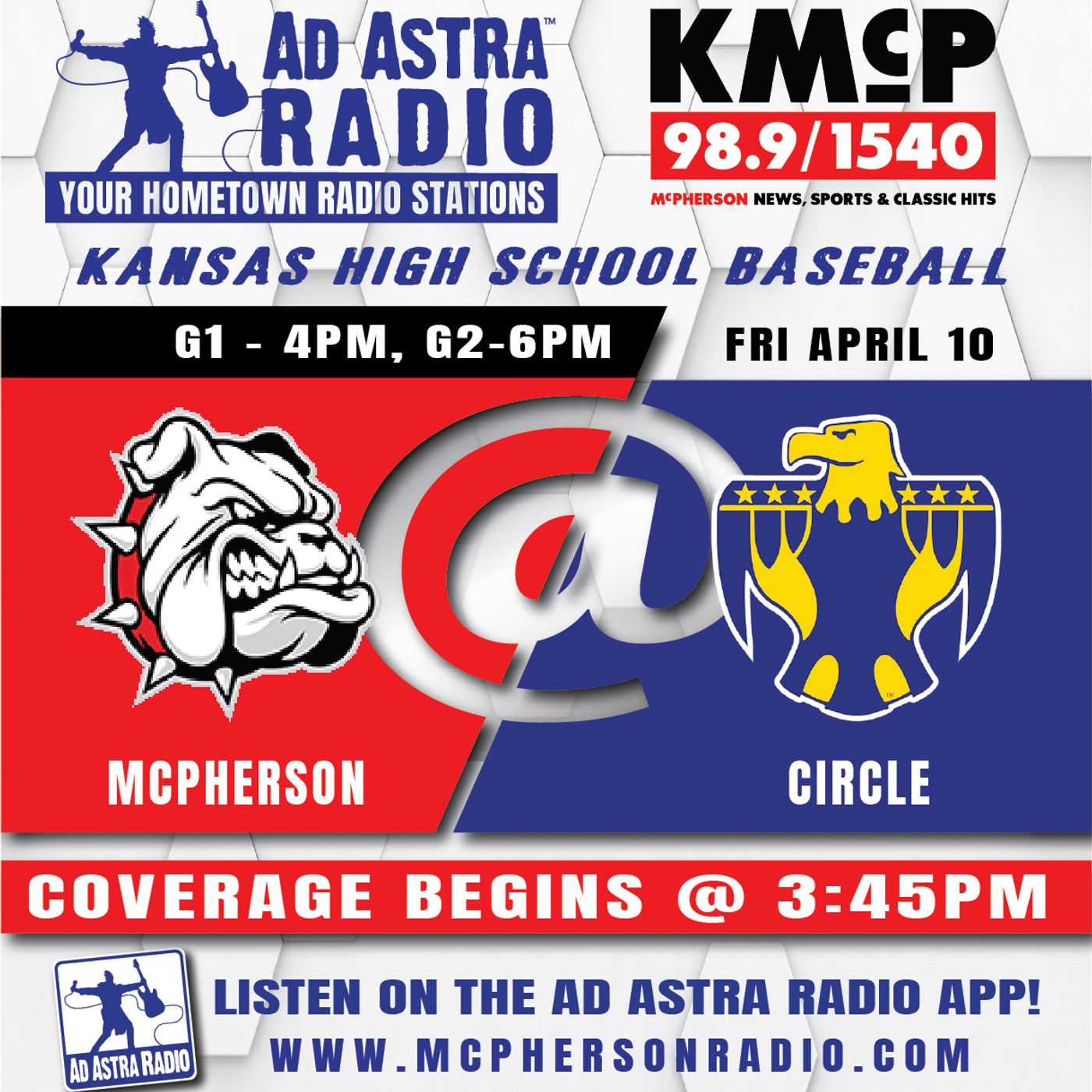 McPherson Bullpups at Circle Thunderbirds High School Baseball (Game 2-April 10, 2026) episode artwork