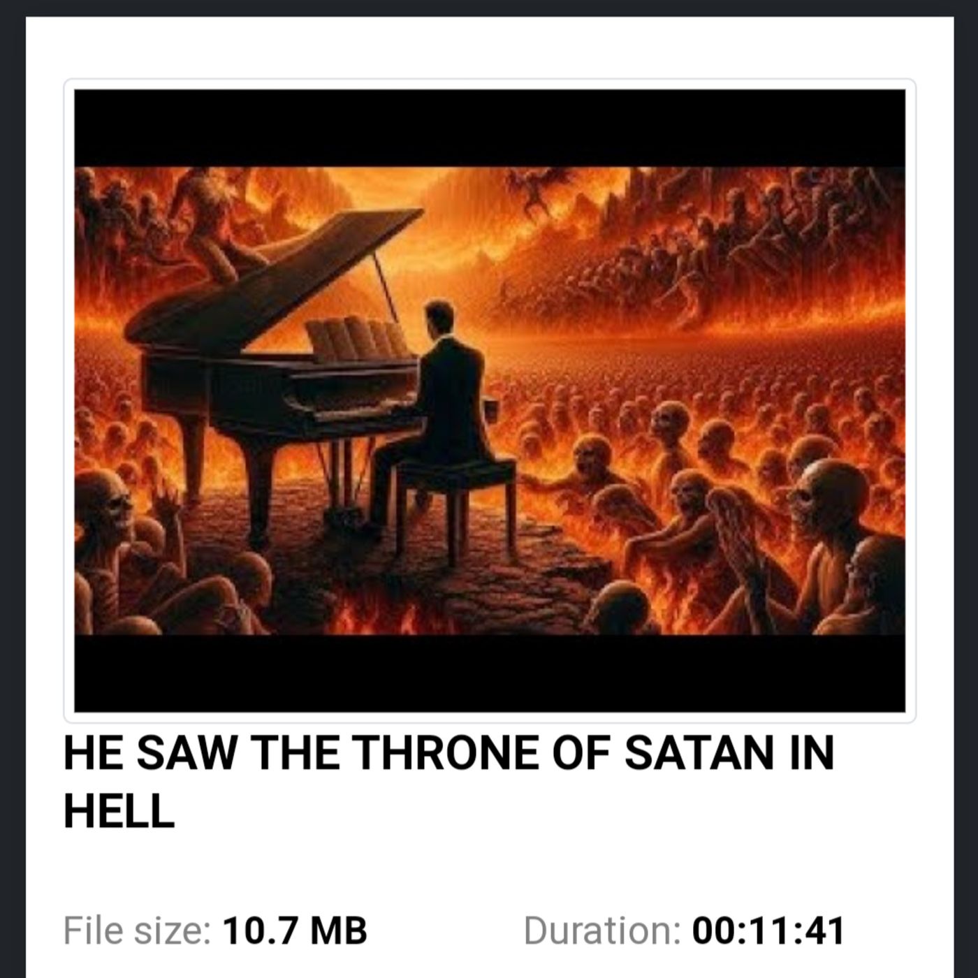 HE SAW THE THRONE OF SATAN IN HELL episode artwork