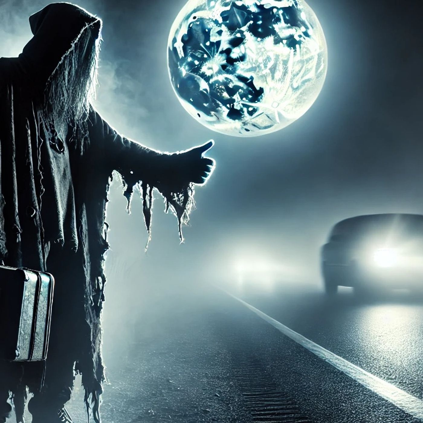 Phantom Hitchhikers - Ghostly Travelers on the Road - The Shadow Frequency episode artwork