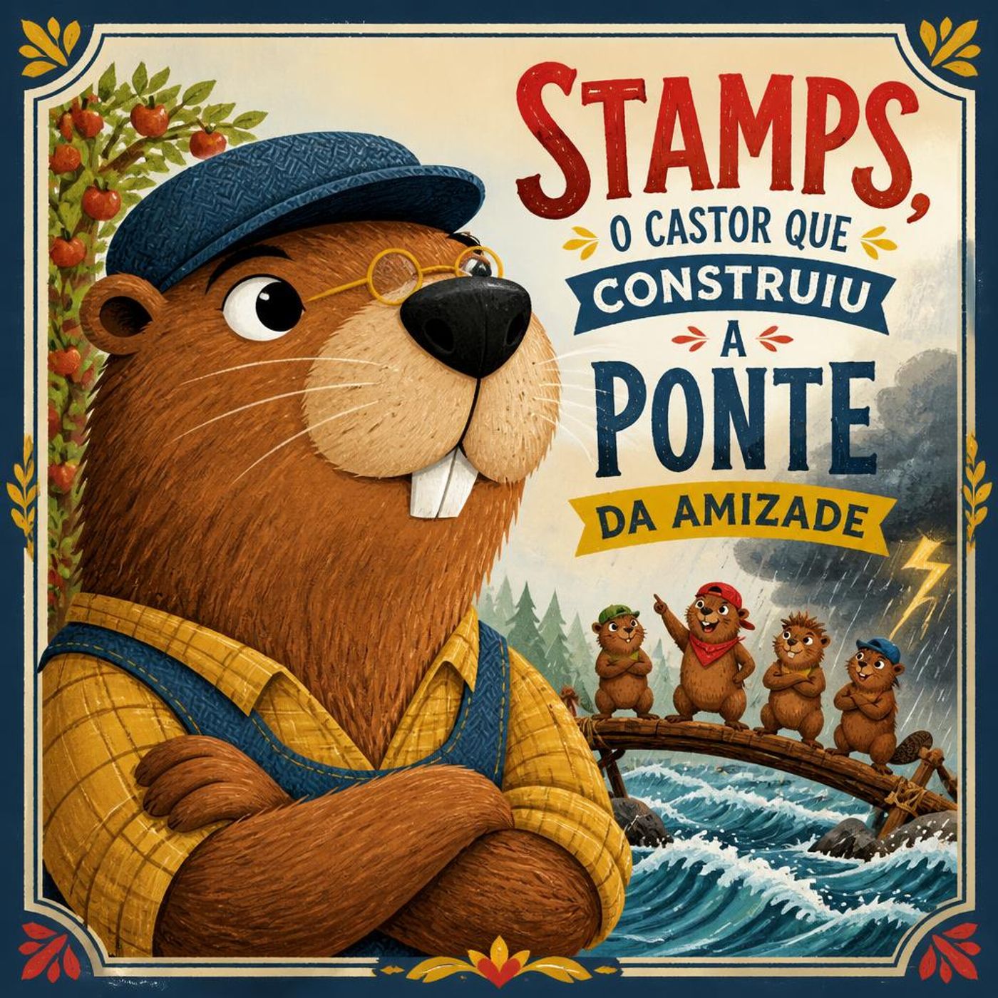 O Castor Stamps e a Ponte no Rio Furioso ｜ Conto infantil