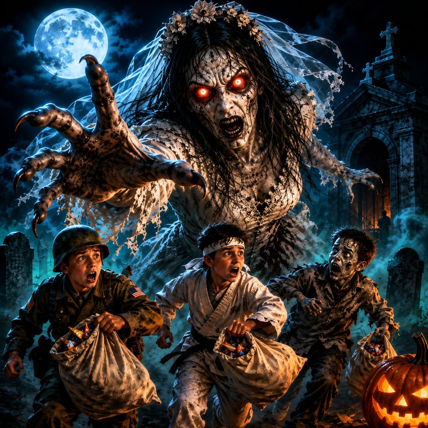 Ghost in the Graveyard - On Halloween Spirits Are on the Loose!