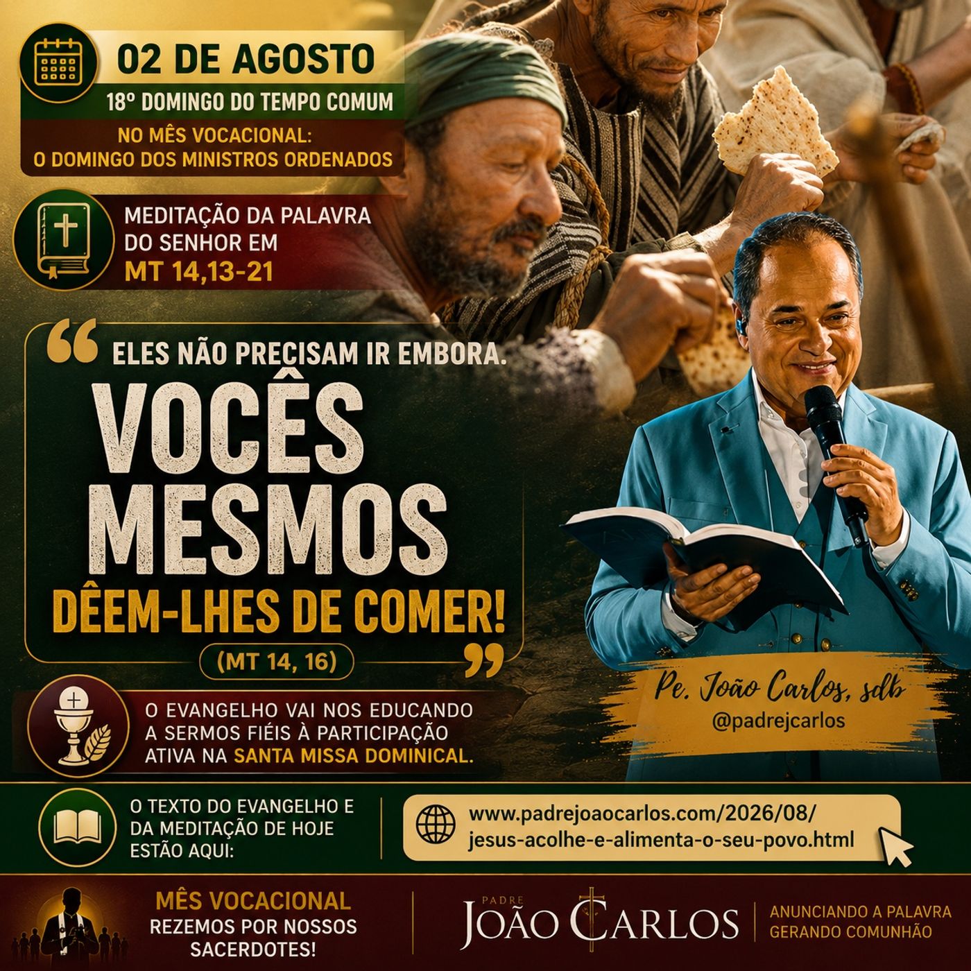 02 de Agosto - Meditação Palavra do Senhor