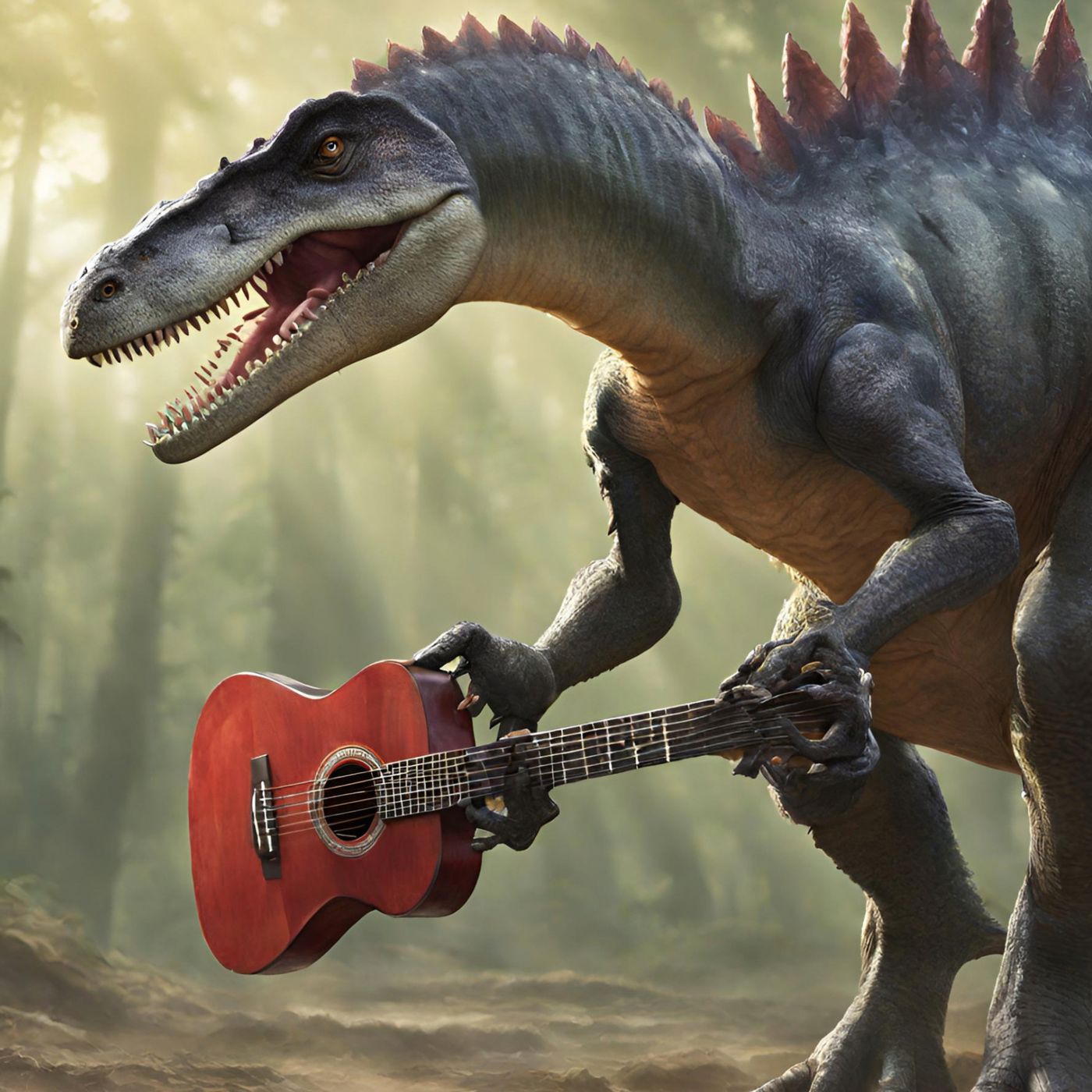 APATOSAURUS Y UN SPINOSAURUS MONTAN ORQUESTA DE SALSA EN PUERTO RICO     HAZ  CUENTP LARGO