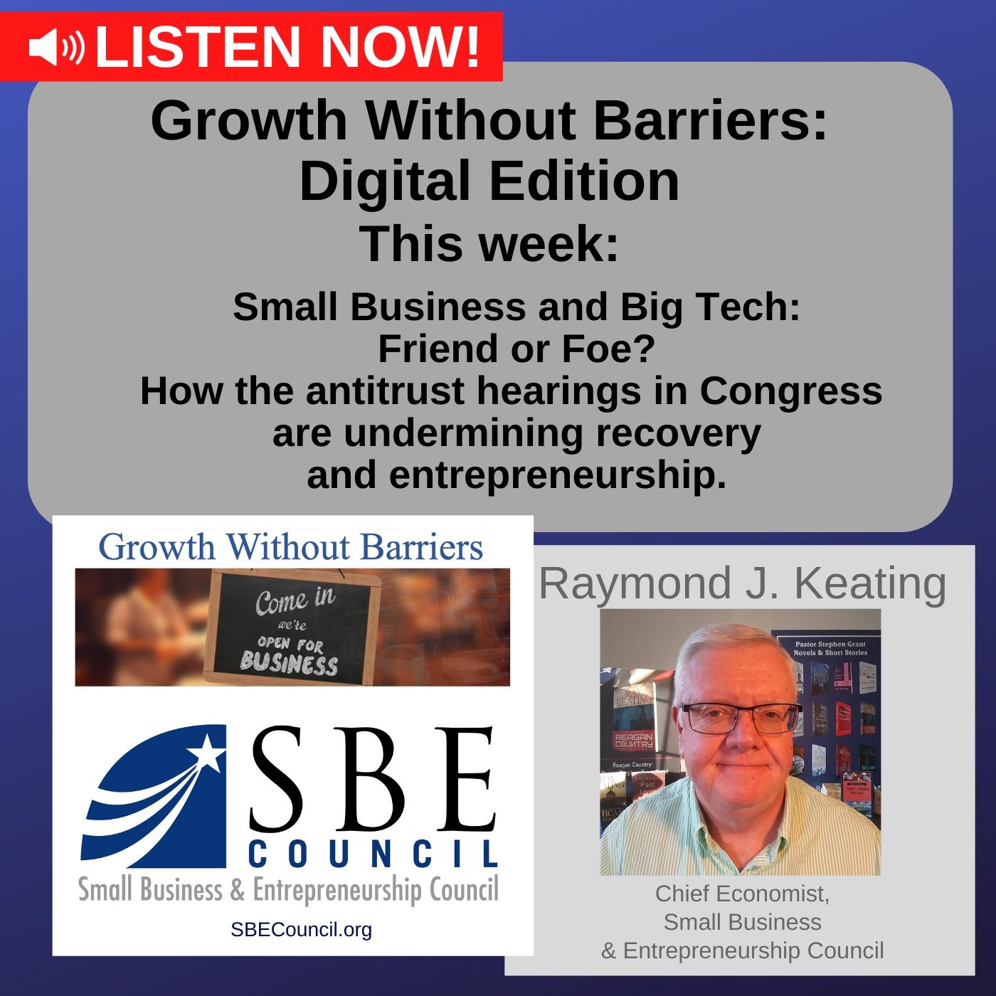 Growth Without Barriers - DIGITAL EDITION: How antitrust hearings in Congress undermine recovery & entrepreneurship. episode artwork