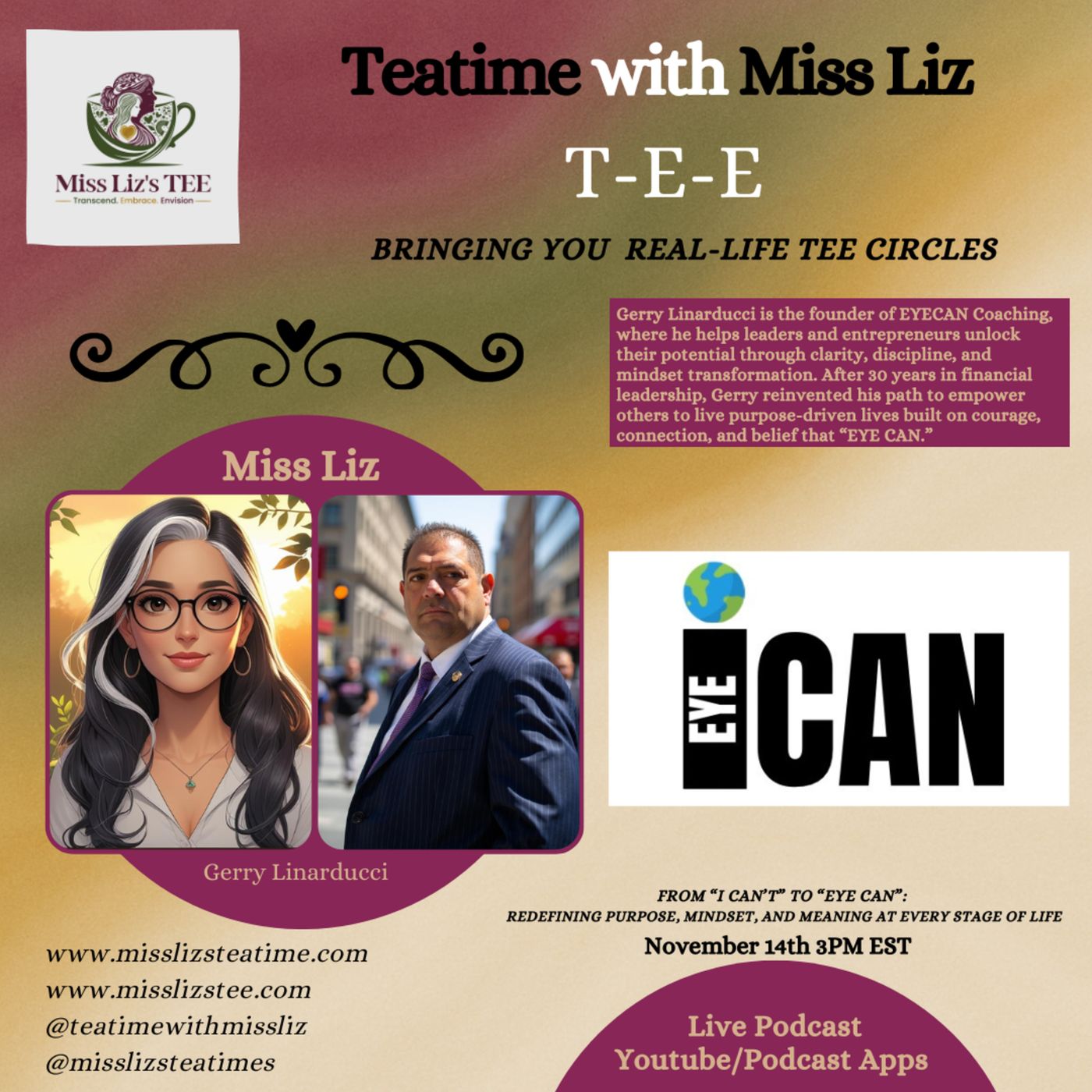 Miss Liz Serves Gerry Linarducci EYECAN Coaching episode artwork