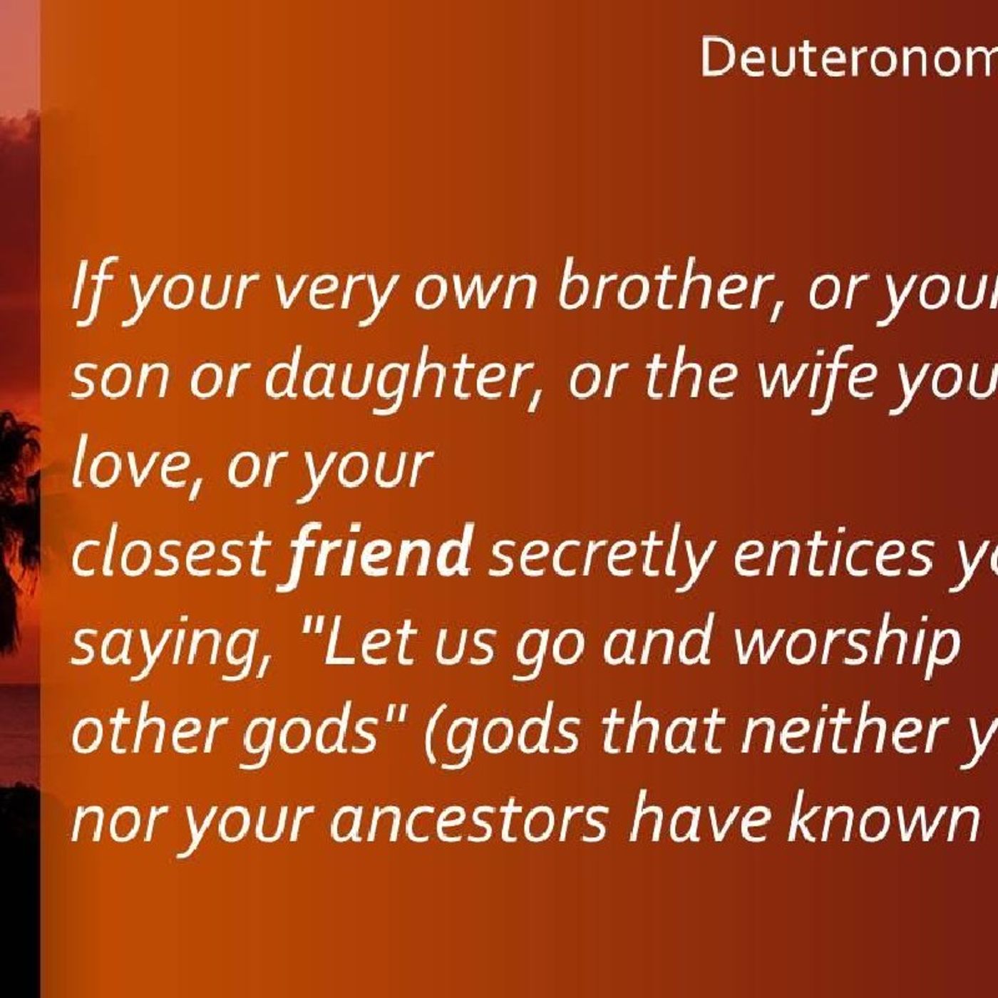 TRUE CHOSEN MUST CUT FAMILY OUT THEY LIFE TOTALLY TO ACHIEVE ALL U R IN YAHWEH!(DEUT CH 13 VS 6) episode artwork