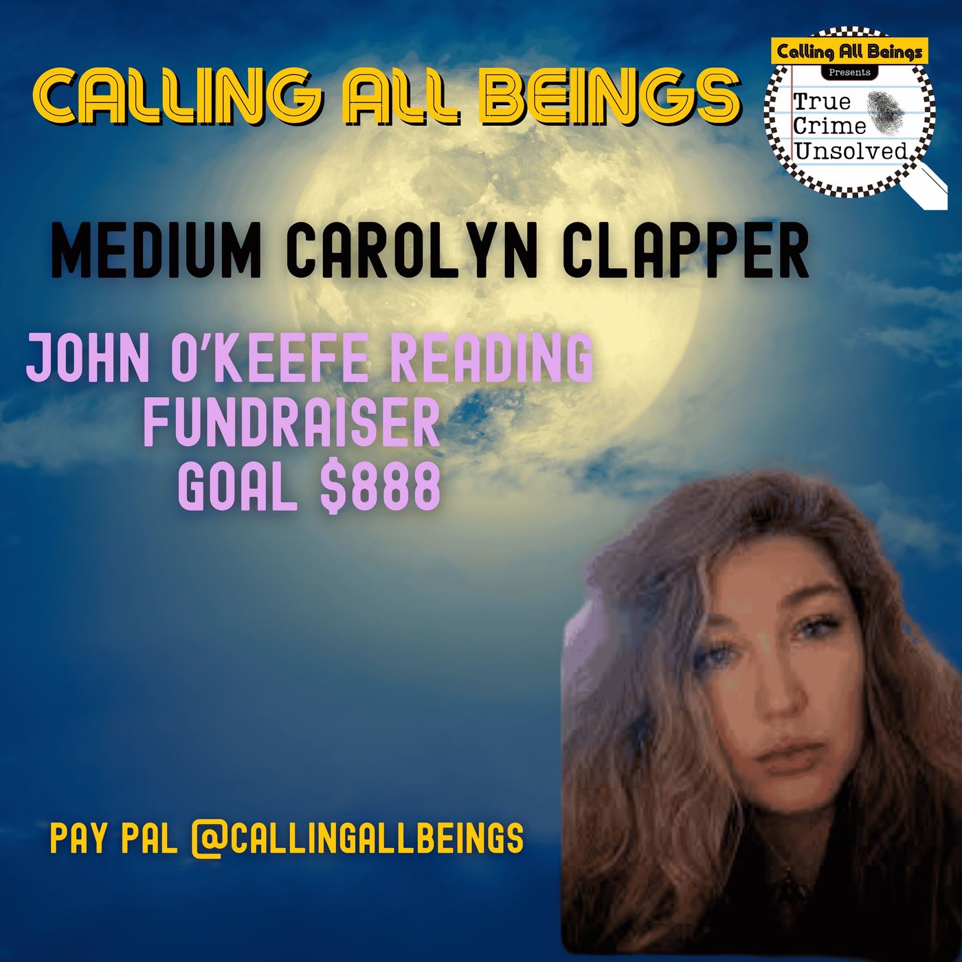 Live Chat w/D.J. & Bea: Fundraiser for Medium Carolyn Clapper reading w/ for Officer John O'Keefe episode artwork