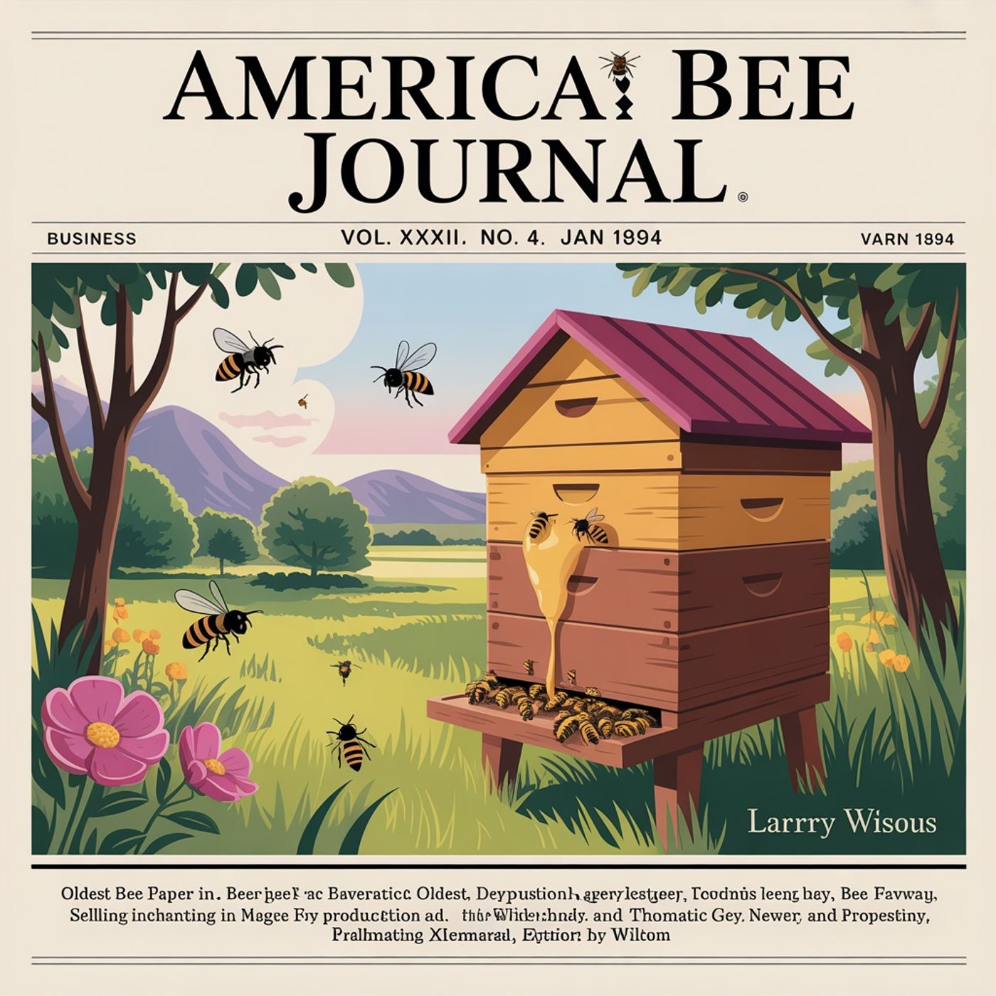 American Bee Journal, Vol. XXXIII, No. 4, Jan 1894