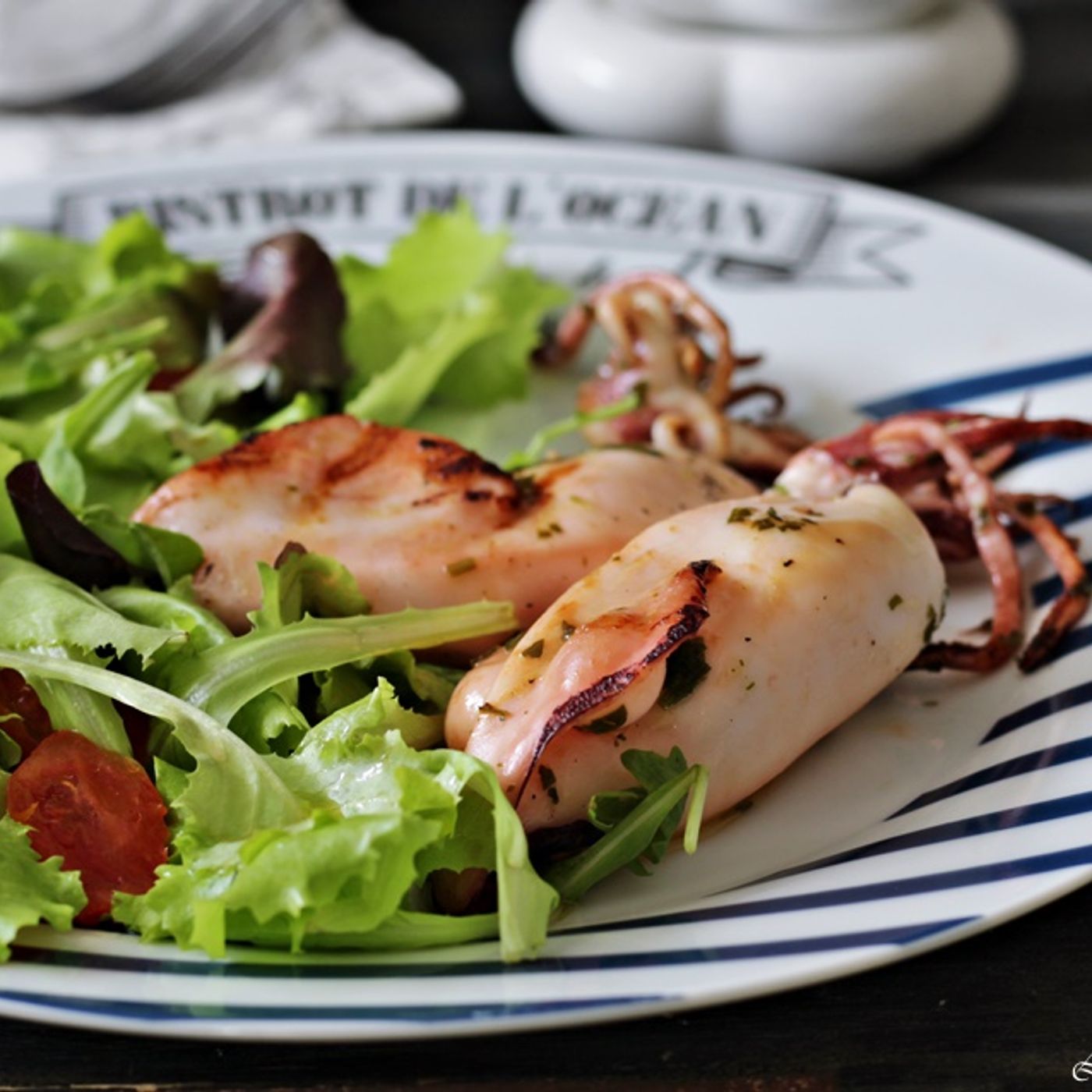Calamari marinati alla griglia